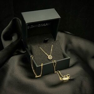 Suzanne Kalan Yellow Gold Halo Pendant Necklace